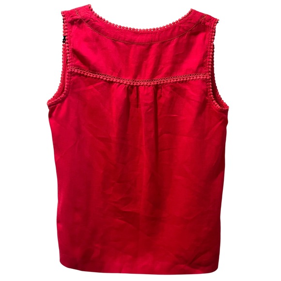 Boden Womens Sleeveless Linen Blouse Bright Pink Size 14 XL Travel lagenlook - Picture 2 of 8